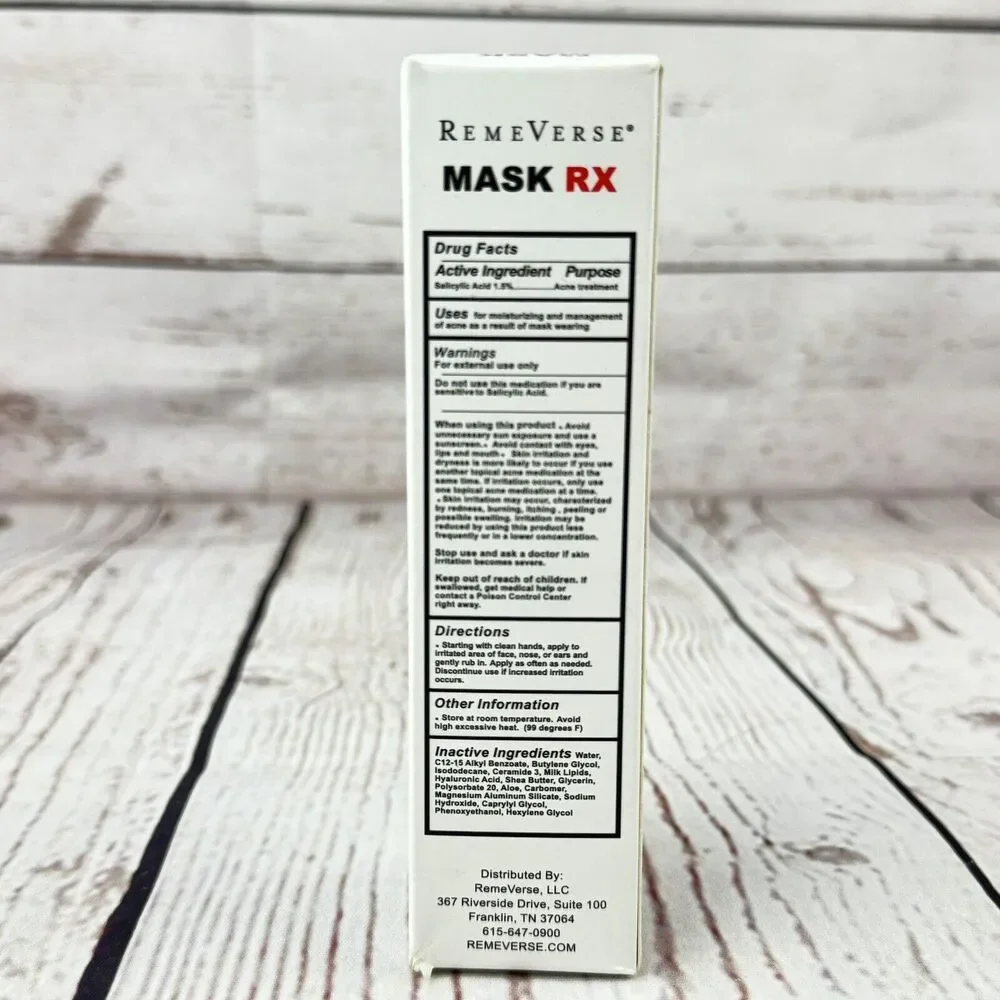 RemeVerse Mask RX - Treats & Prevents Maskne, Acne Prone Skin, Aloe Vera Scent